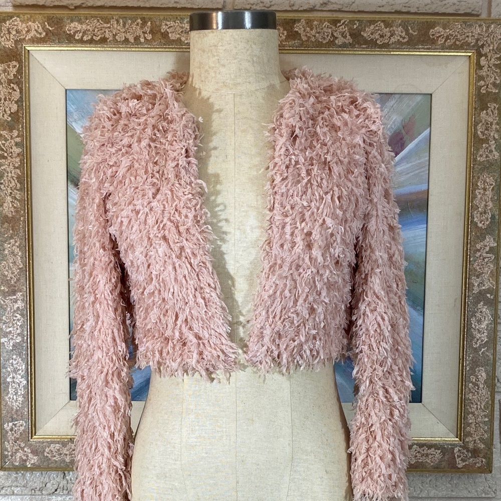 Forever 21 Shaggy Shaggy Textured Cropped Jacket